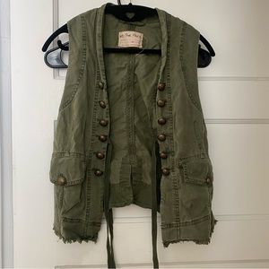 Free People Military Vest